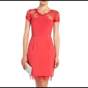 BCBG Maxazria Nel red lace dress